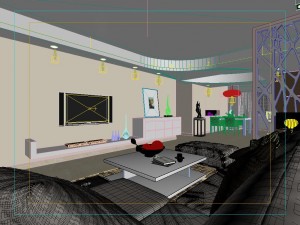 modern style living room 1811 3D मॉडल