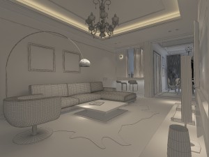 modern fashion lounge restaurant 1812 3D Modell