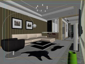 modern fashion lounge restaurant 1812 3D Modell