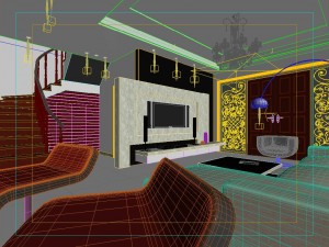 modern fashion lounge restaurant 1812 3D Modell