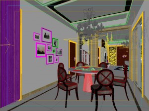 modern fashion lounge restaurant 1812 3D Modell