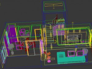 modern fashion lounge restaurant 1812 3D Modell