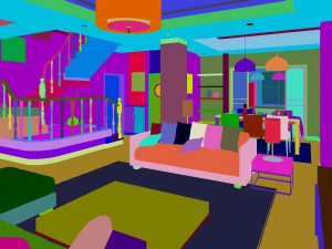 modern style living room 1813 Model 3D