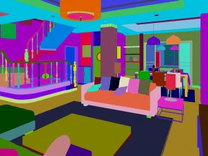 modern style living room 1813 3D Model