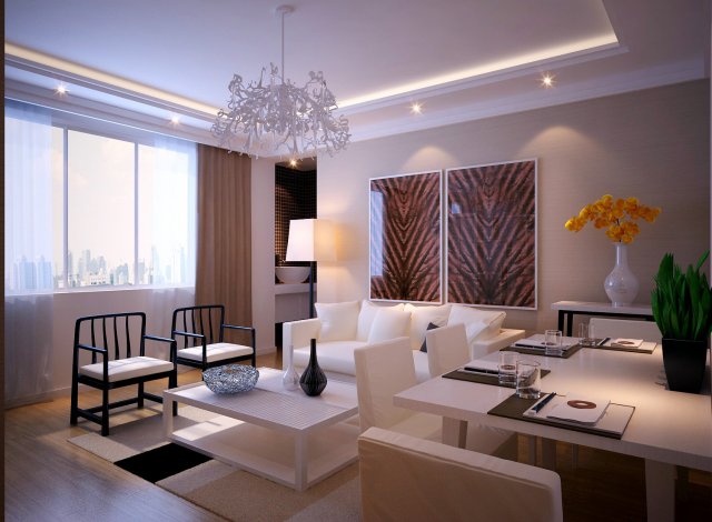 modern style living room 1814 3D मॉडल .c4d .max .obj .3ds .fbx .stl .blend 