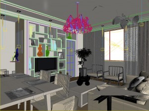 modern style living room 1814 3D मॉडल