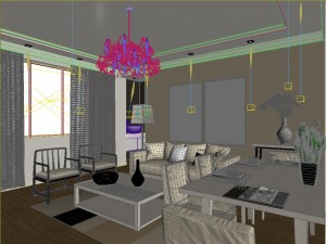 modern style living room 1814 3D मॉडल