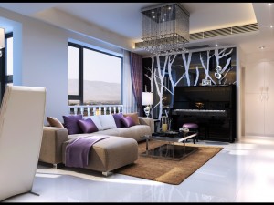 modern style living room 1815 3D Model