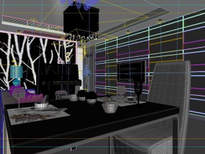 modern style living room 1815 3D Model