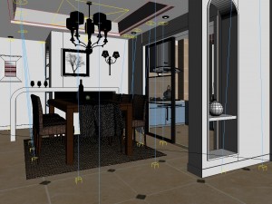 modern style living room 1817 3Dモデル