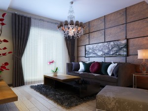 modern style living room 1818 Model 3D