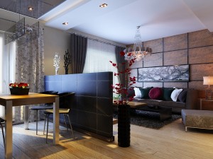 modern style living room 1818 Model 3D