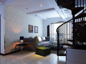 modern style living room 1819 3D Model