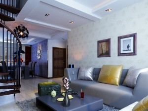 modern style living room 1819 3D 모델