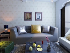 modern style living room 1819 3D 모델