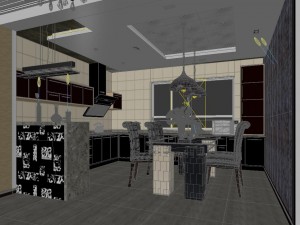 modern style living room 1819 3D 모델
