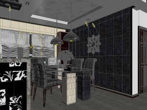 modern style living room 1819 3D 모델