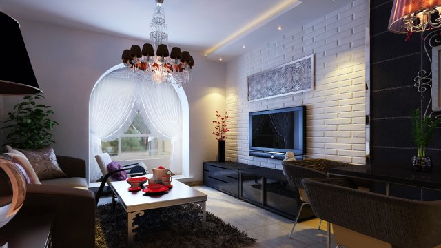 modern fashion parlour restaurant 1820 Model 3D .c4d .max .obj .3ds .fbx .stl .blend 