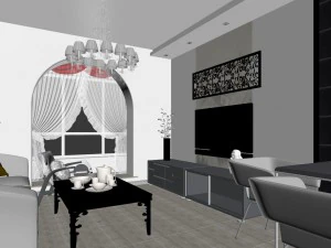 modern fashion parlour restaurant 1820 3D Model