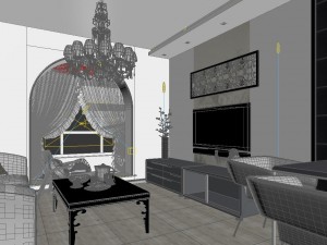 modern fashion parlour restaurant 1820 Model 3D