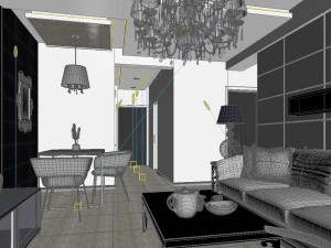 modern fashion parlour restaurant 1820 3D Model