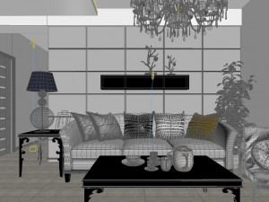 modern fashion parlour restaurant 1820 Model 3D