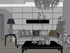 modern fashion parlour restaurant 1820 3D Model
