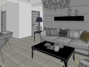 modern fashion parlour restaurant 1820 Model 3D