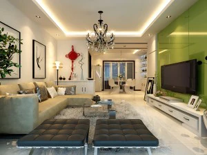 modern style living room 1821 3D Model