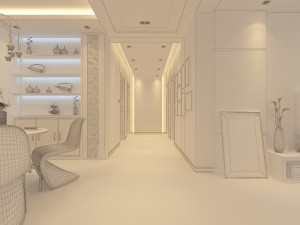 modern style living room 1821 3D Модель