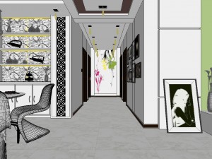 modern style living room 1821 3D Модель