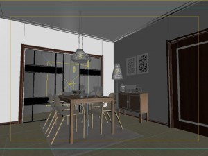 modern style living room 1821 3D Модель