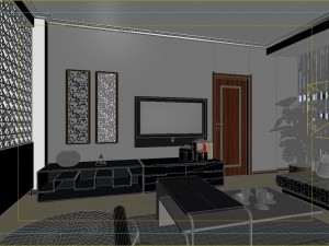 modern style living room 1821 3D Модель