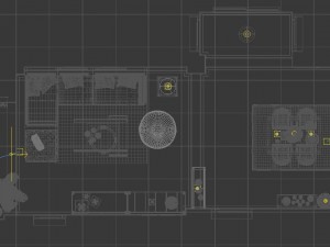 modern style living room 1821 3D Модель