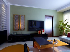 modern style living room 1824 3D Model