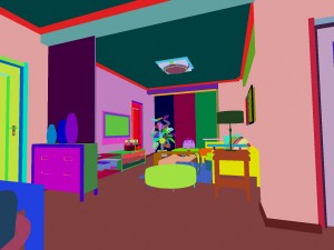 modern style living room 1824 3D Model