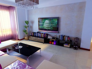 modern style living room 1825 3D 모델