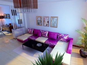 modern style living room 1825 3D 모델