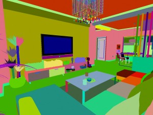 modern style living room 1825 3D 모델
