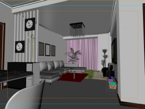 modern style living room 1825 3D 모델