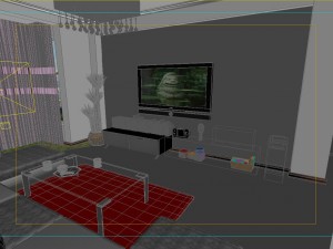 modern style living room 1825 3D 모델