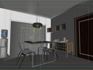 modern style living room 1825 3D 모델
