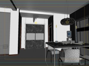modern style living room 1825 3D 모델
