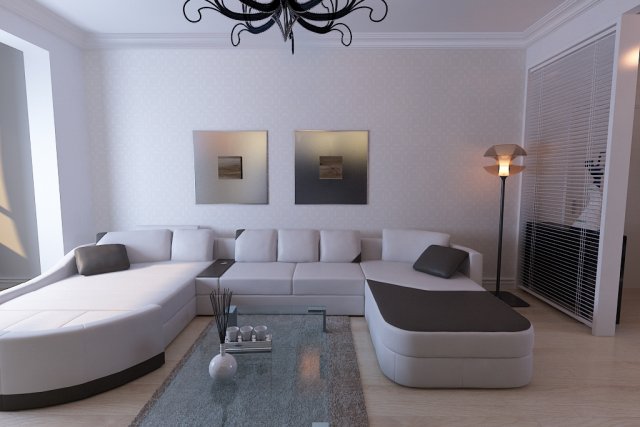 modern style living room 1826 3D Model .c4d .max .obj .3ds .fbx .stl .blend 