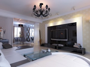 modern style living room 1826 3D Model