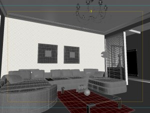 modern style living room 1826 3D Model
