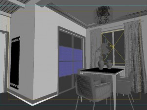 modern style living room 1826 3D Model