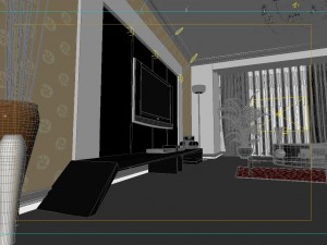 modern style living room 1826 3D Model