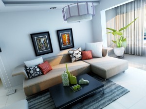 modern style living room 1827 Modèle 3D