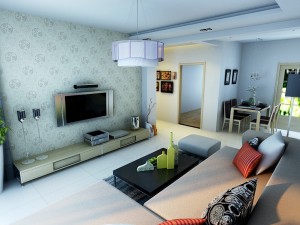 modern style living room 1827 Modèle 3D